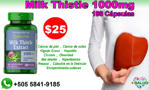 Milk Thistle 1000mg 180 Cáp Puritans Pride
